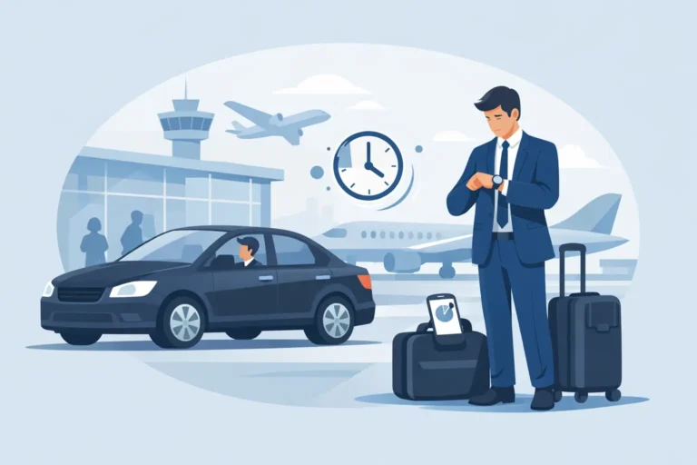 Airport transfer delay pickup example explained clearly - what happens if your flight is late, what your driver tracks, and what to check when booking.